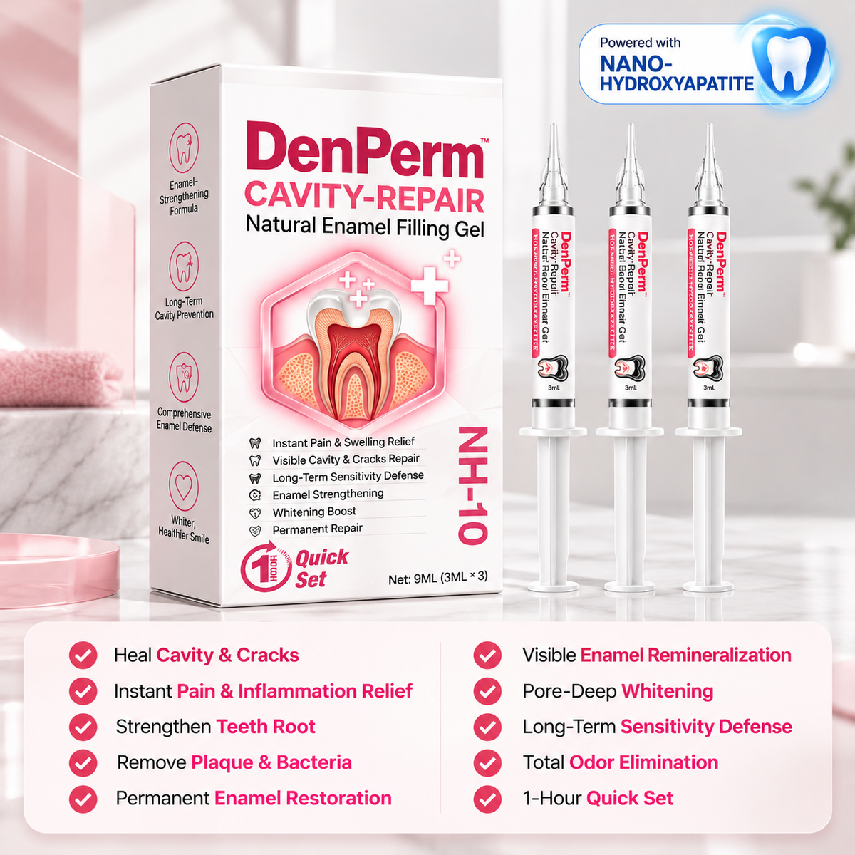 DenPerm® Cavity-Repair Natural Enamel Filling Gel