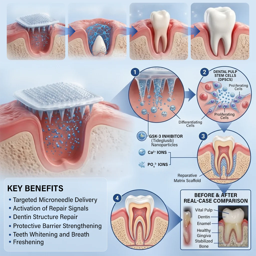 Ceoerty® Tooth & Gum Repair Fast-Dissolving Microneedle Patch