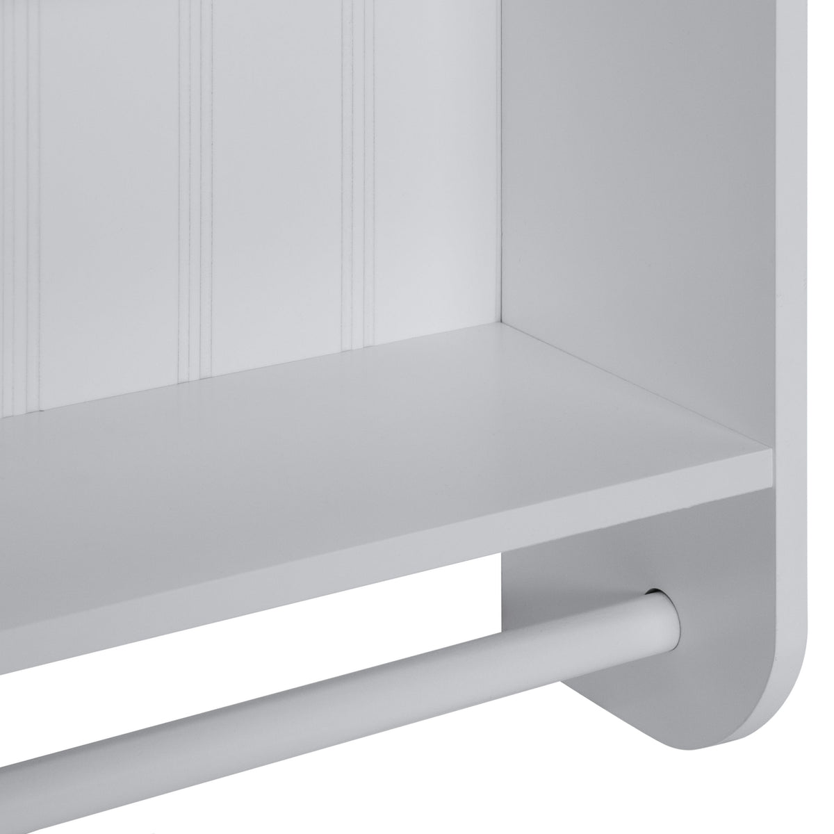 Bathroom Wall Storage Organization Cabinet w/ Double Doors, Towel Bar