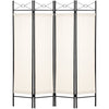 4-Panel Folding Privacy Screen Room Divider Decoration Accent, 6ft