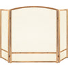 3-Panel Simple Steel Mesh Fireplace Screen w/ Worn Finish - 47.5x27.25in