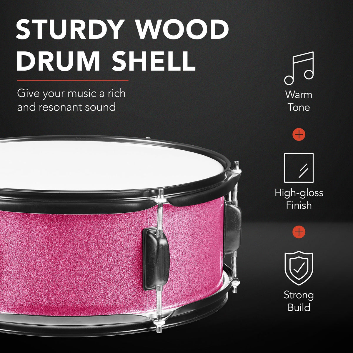 5-Piece Full Size Drum Set For Adults